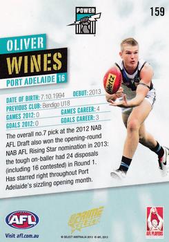 2013 Select Prime AFL #159 Oliver Wines Back